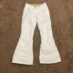 The North Face White Insulated Flared Snow Pants Sz XS